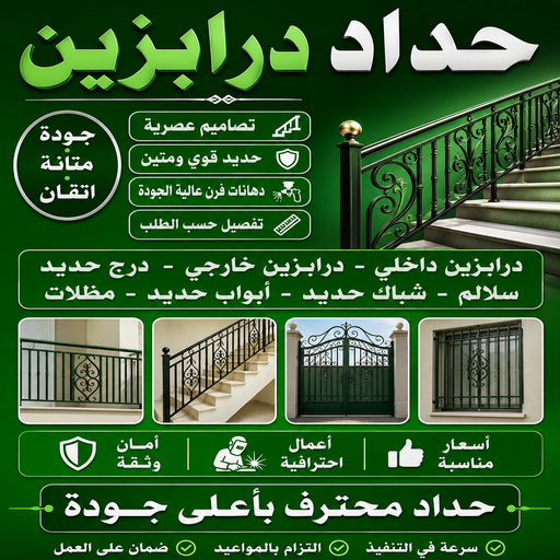 درابزين - حداد درابزين – بالكويت📞94702424 – درج درابزين – درابزين حديد – درابزين استيل – درابزين خارجي – تركيب درابزين – درابزين زجاج – تفصيل درابزين