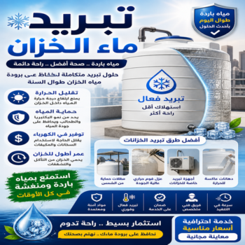 تبريد مياه الخزان - تبريد مياه الخزانات - ابومكه📞60060114 - تبريد خزان - تبريد تانكي - تركيب فلاتر - تصليح سخان - تصليح مضخات - سباك صحي
